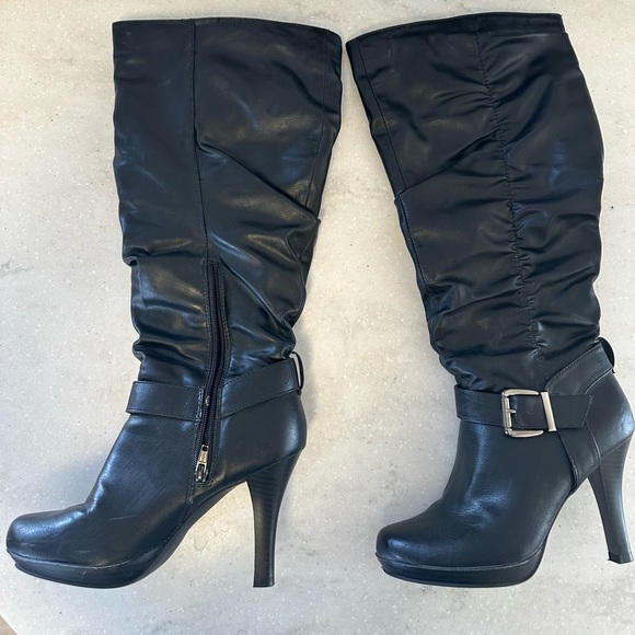 SO scrunched knee high boots size 6.5 - Picture 4 of 6